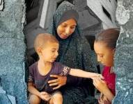 Hadeel Daban vive en el cuarto piso con su esposo y sus tres hijos pequeños.