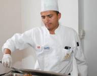 Imagen de un chef durante una feria gastronómica