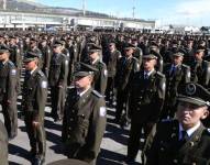 La ceremonia de los nuevos 1.262 policías se realizó esta mañana en el parque Bicentenario.
