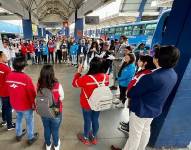 Los funcionarios del sistema de transporte público de Quito.