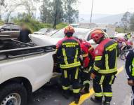 Los bomberos acudieron al lugar del siniestro, este miércoles 10 de diciembre de 2025.