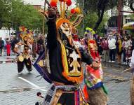 Desfile por La Mariscal, en Quito.