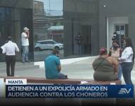 Detienen a expolicia armado en audiencia contra los choneros