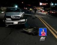 El choque se registró a la salida del túnel, en sentido Valle - Quito.