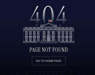 Página web cancelada por Donald Trump.