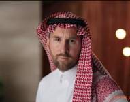 Lionel Messi en un video promocional de una marca de ropa tradicional saudí