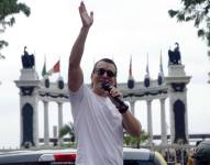 El presidente Daniel Noboa durante la Marcha por la Paz en Guayaquil, el pasado 11 de septiembre de 2025.