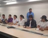 Imagen de la rueda de prensa y las intervenciones de los ministros.