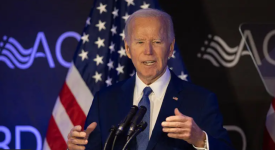 Biden habló durante 30 minutos en una conferencia en Chicago.