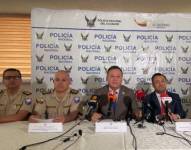 Autoridades de la Policía, el Ministerio del Interior y la Corte Nacional de Justicia dieron una rueda de prensa.