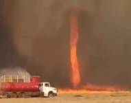 Tornado de fuego en Brasil.