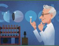 Google le dedica su Doodle al inventor de las lentes de contacto suaves.