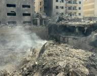 Destrucción de los bombardeos de Beirut.