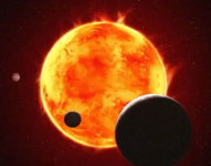 Representación artística del exoplaneta TRAPPIST-1e, del tamaño de la Tierra.