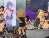 HyunA durante su concierto en Macao, China.