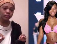 Quenlin Blackwell antes y en la pasarela de VS.