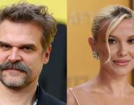 Millie Bobby Brown y Davuid Harbour.