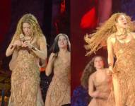 Shakira tuvo un pequeño percance antes de interpretar La Tortura a mitad de su concierto en Quito.