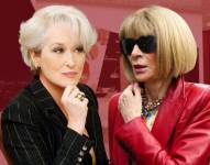 Miranda Priestly (i) y Anna Wintour (d).