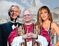 Karol G, Andrea Bocelli y el Papa León XIV.
