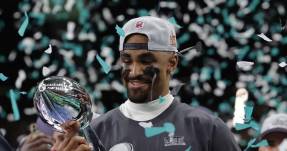 Jalen Hurts, mariscal de campo de los Philadelphia Eagles.