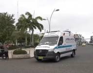 Imagen de una ambulancia de la Alcaldía de Machala. Foto referencial.