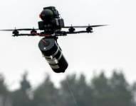 Imagen de un dron de fibra óptica.
