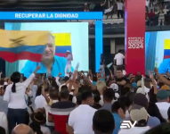 Imagen de los militantes de la Revolución Ciudadana.