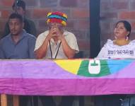 Imagen de Marlon Vargas, durante una reunión de la Conaie.