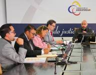 La sesión de las autoridades del Concejo de la Judicatura.