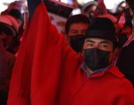 El líder índígena de Cotopaxi, Leonidas Iza, ahora presidente de la Confederación de Nacionalidades Indígenas del Ecuador, Conaie.