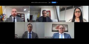 La sesión virtual del Consejo de la Judicatura.