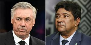 El entrenador Carlo Ancelotti y el expresidente de la CBF Ednaldo Rodrigues