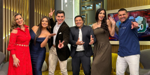 Gaby Díaz, Dora West, Isaac Delgado, Henry Bustamante, Virginia Limongi y José Urrutia en una imagen de archivo.