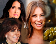 Imágenes referenciales al Año Nuevo, sus cábalas, y las famosas Verónica Castro, Salma Hayek y Thalía.