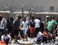 Imagen referencial de un grupo de migrantes.