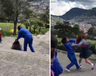 La agresión fue grabada por uno de los estudiantes del mismo plantel educativo.