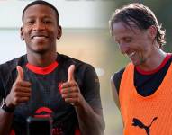 Pervis Estupiñán y Luka Modrić entrenaron junto en el AC Milan