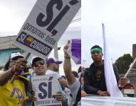 Miles de personas salieron a las calles para apoyar el SÍ y el NO de forma desinteresada, a escala nacional.