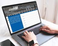 Una persona consultando el portal de Transparencia.