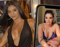 Imagen de archivo de Paola Farías y captura de pantalla del video difundido en plataformas como TikTok.