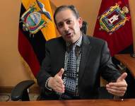 Víctor Hugo Villacrés durante una entrevista con ecuavis.com, en noviembre de 2023.