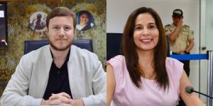 En imagen, los consejeros Augusto Verduga y Yadira Saltos.