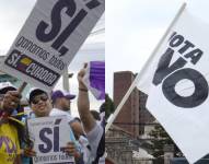 Cierres de campaña por el Si y por el No.