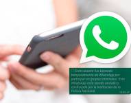 Mensaje de broma de WhatsApp