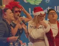 Dieter Hoffmann, Dora West, Gineth Moreno y Lazito en una image de archivo.