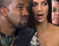 Imagen de archivo de Kanye West y su expareja, Kim Kardashian.