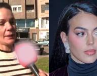 Imagen de la hermana de Georgina Rodríguez en entrevista con la prensa internacional.