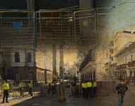 Agentes de la Policía se ubican en puntos estratégicos del Centro Histórico de la capital.