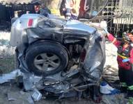 El automotor quedó totalmente destruido.